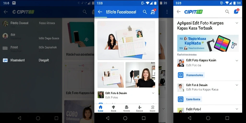Tampilan antarmuka CIPIT88 yang user-friendly untuk edit foto kertas kaca.