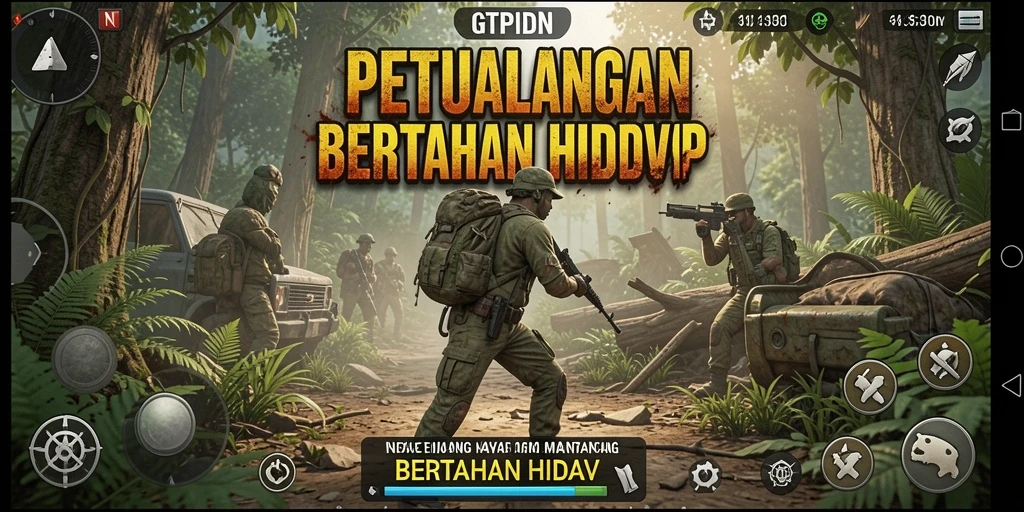 Tampilan antarmuka GTPIDN dengan elemen bertahan hidup yang menarik.