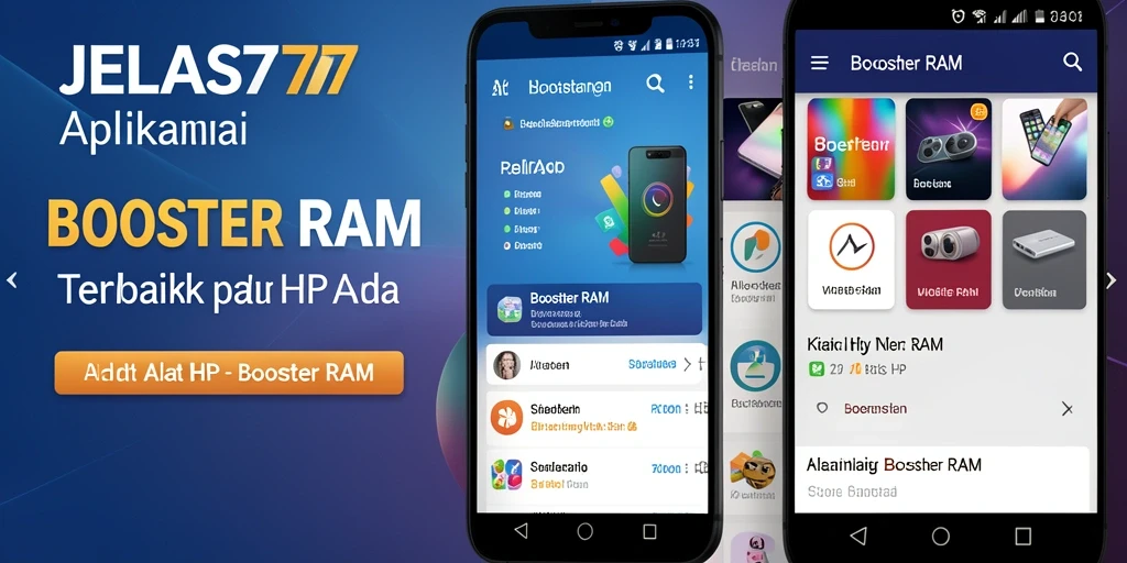 Tampilan antarmuka JELAS777 yang sederhana dan fungsional untuk Booster RAM.