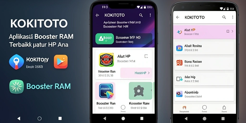 Screenshot antarmuka KOKITOTO yang menunjukkan proses pembersihan RAM.