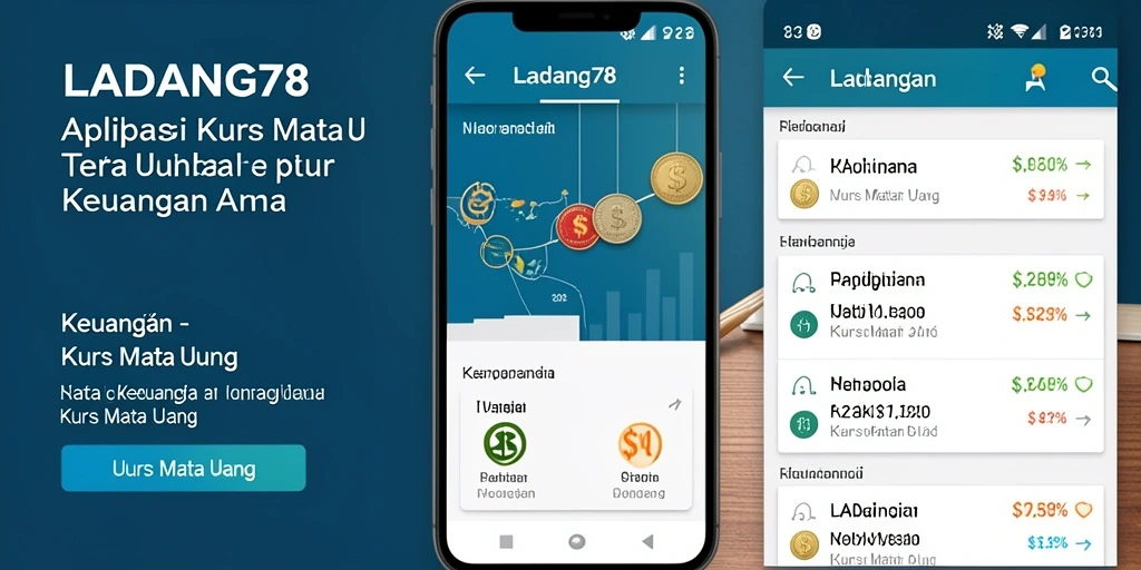 Tampilan antarmuka aplikasi LADANG78 untuk kurs mata uang.