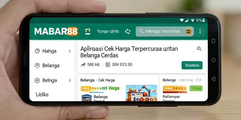 Tampilan antarmuka pengguna MABAR88 yang memudahkan Cek Harga.