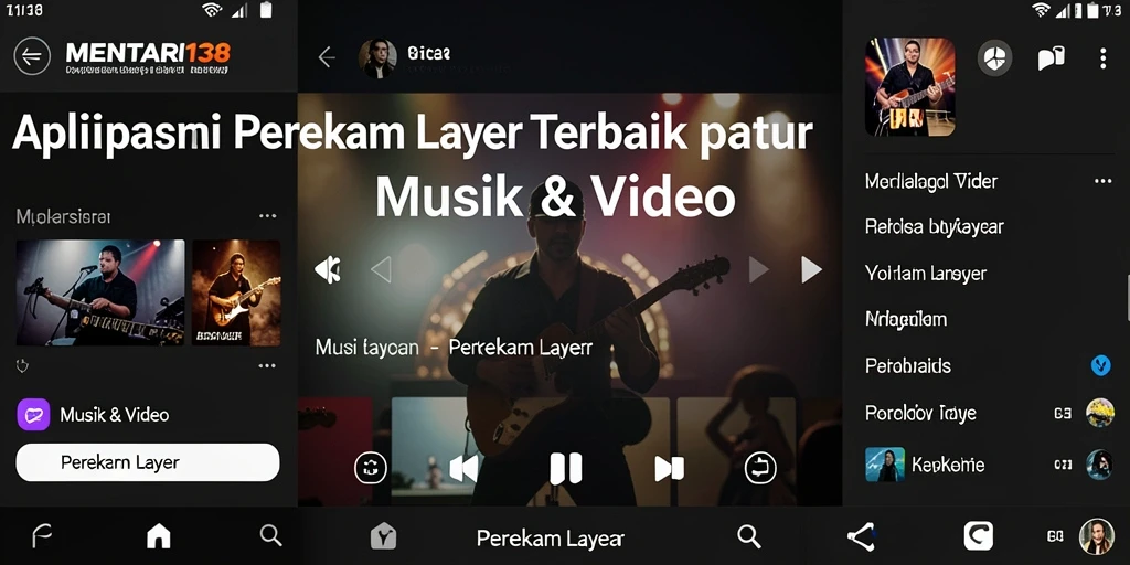 Tampilan antarmuka MENTARI138 dengan fungsi perekam layar yang intuitif.